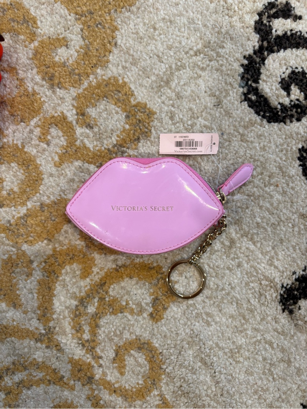 Victoria's Secret Pink Lip Coin Pouch Keyring